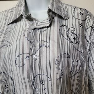 Mens paisley button down